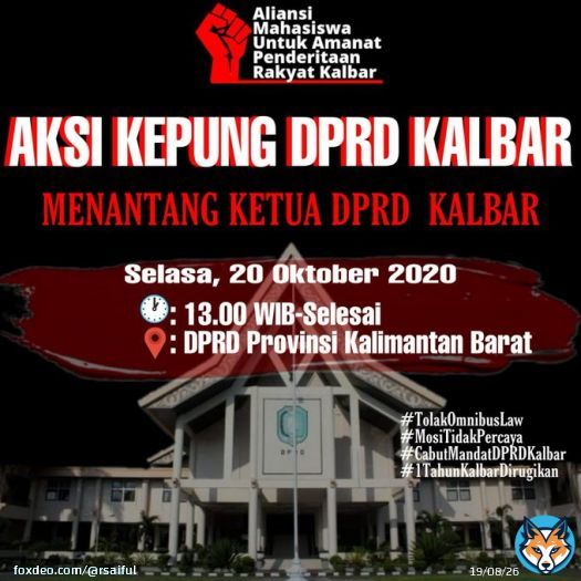 Kalbar lanjut lagi... @mahasiswaYUJIEM @Dandhy_Laksono @faridgaban   #JegalsampaiBatal #tolakomnimbuslaw