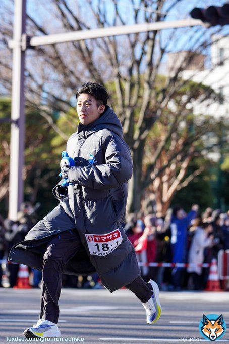 #ニューイヤー駅伝   1区 蝦夷森章太選手  エゾポがんばれ！
