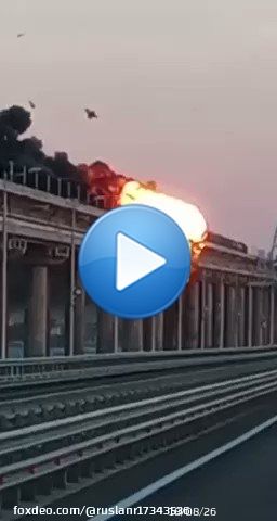 explosion of a train on the Crimean bridge, it is completely closed #war_in_ukraine #russiaisateroriststate #RussiaIsANaziState #Russian #russianMobilization #Crimea #StandWithUkraine #Kherson #Kharkiv #крым #крымскиймост #