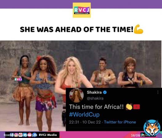 Shakira Tweet on Morocco wins #FIFAWorldCup #Qatar2022 #MORPOR #PORMAR