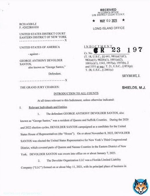 George Santos is in federal custody as feds unseal 13-count indictment.  New York has been putting in work this week.   Santos has been charged on a 13-count indictment, including seven counts of wire fraud, three counts of money laundering, one count of theft of public funds,&hellip;