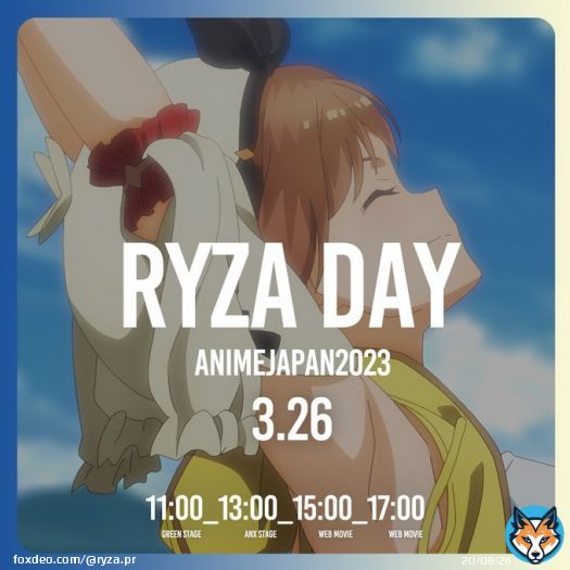 ╭━━━━━━━━━╮ 　#ライザのアトリエ  　　　3/26は&hellip;  ╰━━━━━━━━━╯  ステージイベント&times;2回開催 更にWEB動画も&times;2つ公開の  　　 #AnimeJapan ライザDAY ￣￣￣￣￣￣￣￣￣￣￣  \u27a4GREENSTAGE情報  \u27a4ブース情報  #ライザ