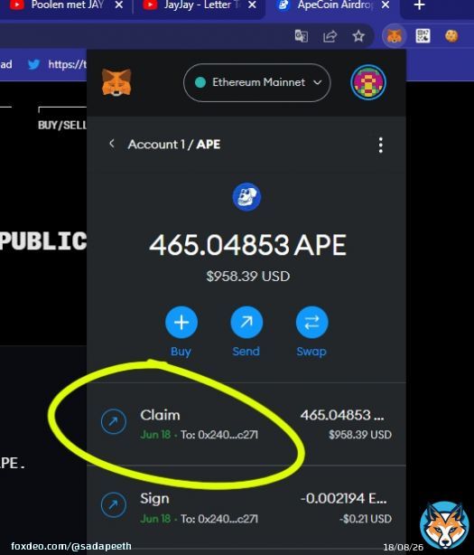 WTF? apecoin their public airdrop is live and look what i just claimed??  (i hold a mayc tho)     $APE #APE ApeCoin #Airdrop #BAYC #MAYC Lido #NFTs #Crypto #USDT $BEN #BEN $PSYOP $LOYAL $PEPE $SHIB #WEB3 #Bitcoin $GALA $MANA $Link $HEX #HEX Optimism