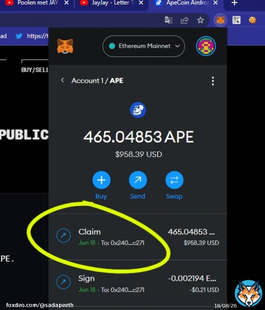 WTF? apecoin their public airdrop is live and look what i just claimed??  (i hold a mayc tho)     $APE #APE ApeCoin #Airdrop #BAYC #MAYC Lido #NFTs #Crypto #USDT $BEN #BEN $PSYOP $LOYAL $PEPE $SHIB #WEB3 #Bitcoin $GALA $MANA $Link $HEX #HEX Optimism