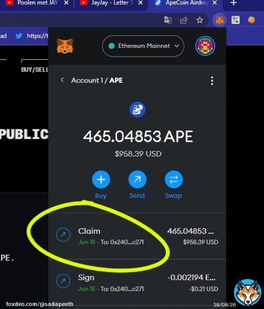 WTF? apecoin their public airdrop is live and look what i just claimed??  (i hold a mayc tho)     $APE #APE ApeCoin #Airdrop #BAYC #MAYC Lido #NFTs #Crypto #USDT $BEN #BEN $PSYOP $LOYAL $PEPE $SHIB #WEB3 #Bitcoin $GALA $MANA $Link $HEX #HEX Optimism