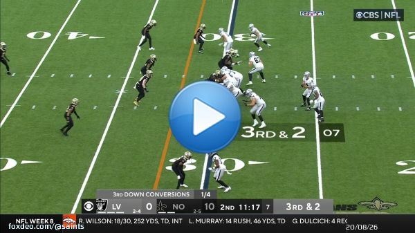 Werner tips it, and Mathieu picks it off - SAINTS BALL!!!  #LVvsNO | : CBS