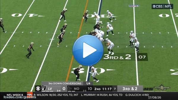 Werner tips it, and Mathieu picks it off - SAINTS BALL!!!  #LVvsNO | : CBS