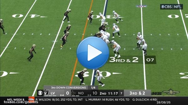 Werner tips it, and Mathieu picks it off - SAINTS BALL!!!  #LVvsNO | : CBS