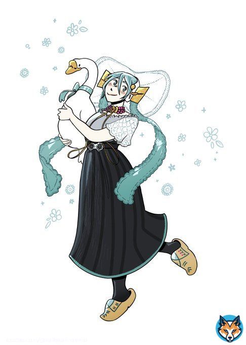 Miku Hatsune as a lil&rsquo; dutch farmer girl!    #HatsuneMiku #VOCALOID #traditionaldress