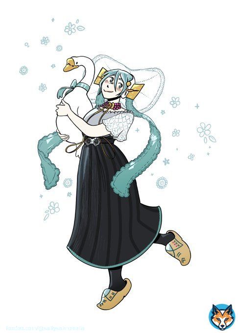 Miku Hatsune as a lil&rsquo; dutch farmer girl!    #HatsuneMiku #VOCALOID #traditionaldress