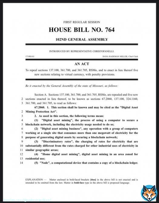BREAKING: The &lsquo;Right to Mine&rsquo; #Bitcoin bill in Missouri has passed through committee with Democrats and Republicans joining together in a unanimous 12-0 vote in favor.
