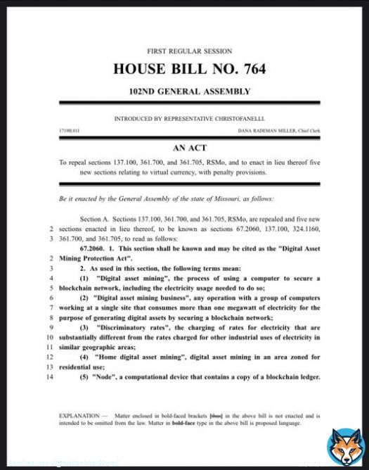 BREAKING: The &lsquo;Right to Mine&rsquo; #Bitcoin bill in Missouri has passed through committee with Democrats and Republicans joining together in a unanimous 12-0 vote in favor.