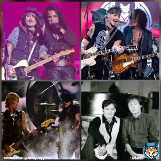 'What people don&rsquo;t believe, but it&rsquo;s true, is that Joe Perry takes lessons from #JohnnyDepp. That&rsquo;s how good he is. He can play with anyone. He can get up and play with Guns N&rsquo; Roses or Paul McCartney &mdash; anyone. He&rsquo;;s a very well-respected guitar player...' ~ Alice Cooper