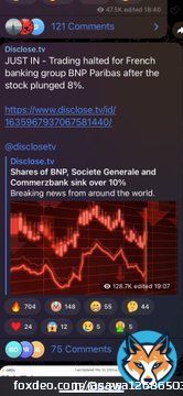 キター ついに、スイスからフランスへ　  最新情報  フランス銀行グループBNPパリバス 株価8%急落後、取引停止