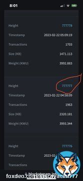 #Bitcoin block # 777777 came & went, never to return again, man did I want a transaction in it, but maybe I'll catch 888888, but the #8 is no #7, ya know?