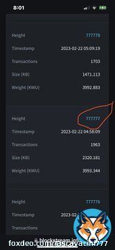#Bitcoin block # 777777 came & went, never to return again, man did I want a transaction in it, but maybe I'll catch 888888, but the #8 is no #7, ya know?