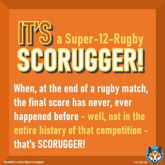 It's SCORUGGER!   Super Rugby #SCORUGGER! 947  @SuperRugby March 5, 2023 @westernforce 20-71 @Reds_Rugby  The #SCORUGGERclub is a #rugby community for good. Visit  to join for free.  #rugbyunion #SuperRugby #FORvRED #RedsFamily
