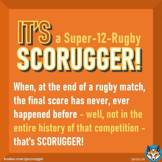 It's SCORUGGER!   Super Rugby #SCORUGGER! 947  @SuperRugby March 5, 2023 @westernforce 20-71 @Reds_Rugby  The #SCORUGGERclub is a #rugby community for good. Visit  to join for free.  #rugbyunion #SuperRugby #FORvRED #RedsFamily