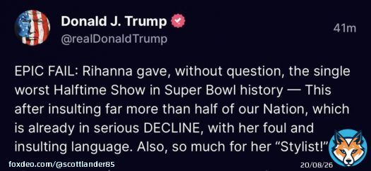 Trump. You are SUCH an ugly goon. Moreover, there are a minority of people who care about your stance on Riri and what she says. In the end, you&rsquo;ll always be the fattest and least cool guy, with a huge mouth, in the room.