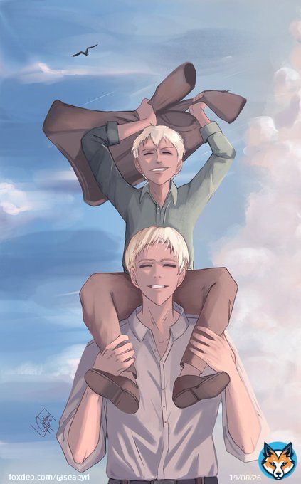 'Brothers, Always'  These two deserved happiness <3  #coltgrice #falcogrice #進撃の巨人 #snk
