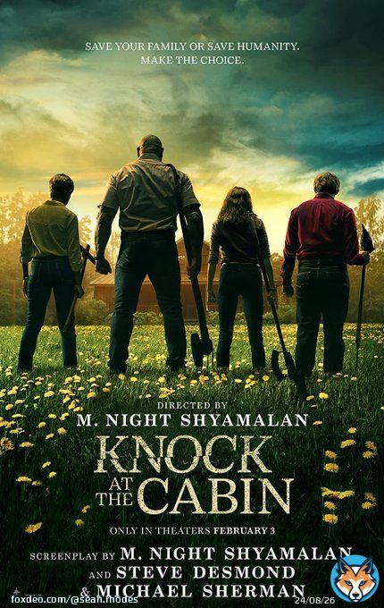 #NowWatching Knock at the Cabin, I really enjoyed this when I saw it in the theater. Hoping to enjoy as much now. #HorrorMovies #HorrorFamily #HorrorCommunity