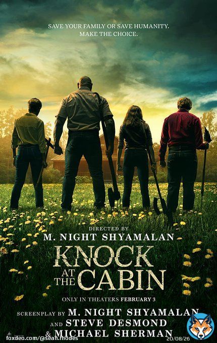 #NowWatching Knock at the Cabin, I really enjoyed this when I saw it in the theater. Hoping to enjoy as much now. #HorrorMovies #HorrorFamily #HorrorCommunity
