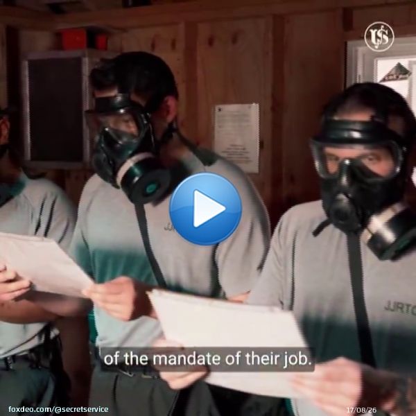 Secret Service personnel are trained for every possible scenario. Learning to don a gas mask under exposure from chemical and airborne threats prepares them for real-world situations.