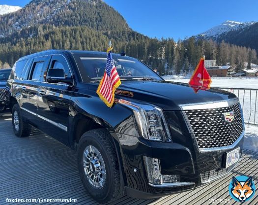 'Great work by our team and partners on President Trump's trip to Davos. We were excited to build upon our long-lasting relationship with General Motors as we introduced these vehicles to our protective fleet.' -- Sean M. Curran, U.S. Secret Service ce Director