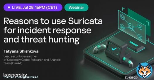 Last day to register!   Join us for a captivating #webinar where we uncover the world of #Suricata, an open-source network intrusion detection system (NIDS).  Secure your spot