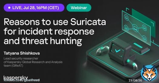 Last day to register!   Join us for a captivating #webinar where we uncover the world of #Suricata, an open-source network intrusion detection system (NIDS).  Secure your spot