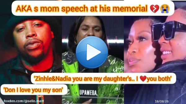 AKA s mom Lynn speech at the memorial service, message to Don, Zinhle and Nadia. Watch video here  Da Les #akamemorialservice Pearl Thusi Bonang #DonDesign Sjava Robert Gumede DJ Zinhle #AneleTembe Sim Dope Moozlie Yanga #Kairo #AKAFuneral #SkeemSaam