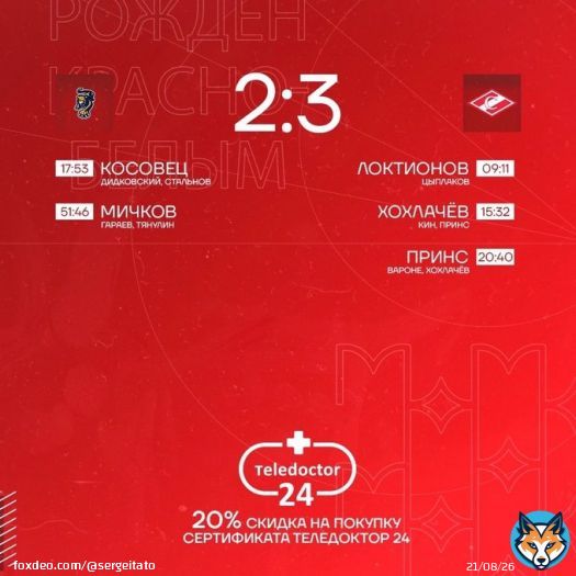 @spartak_hc  #princeShane @hcdinamoby @Senators  @NYIslanders  В Сочи; Спартак Москвы обыграл Леопардов Сочи @HCSOCHI 3:2; форвард Спартака Шейн Принц забил победный 3-й гол от асиста форварда #хохлачевАлександр @hcSKA @NHLBruins который забил 2-й гол.