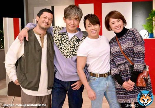 22年後の柊二、サトル、タクミ、真弓 めちゃくちゃ久しぶりの集結！ 当時のスタッフさんも スタジオに入った瞬間、2000年のあの頃にスッと戻れる不思議そして素敵なご夫婦の夢が叶い、心から感動しました！ 胸熱&hellip;&hellip; #TBS #BeautifulLife #さんま・玉緒のお年玉あんたの夢かなえたろかSP2023