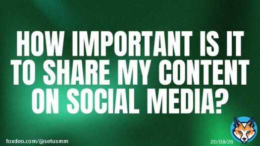 How important is it to share my content on social media ?  #テイオウイカ