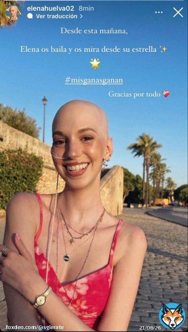 Vuela alto hasta tu estrella  y desde ah&iacute; mira c&oacute;mo has conmovido y nos has ense&ntilde;ado que #tusganasganan y que sigamos record&aacute;ndote con esa sonrisa con la que has iluminado a mucha gente a seguir  #DEP #ElenaHuelva  #misganasganan