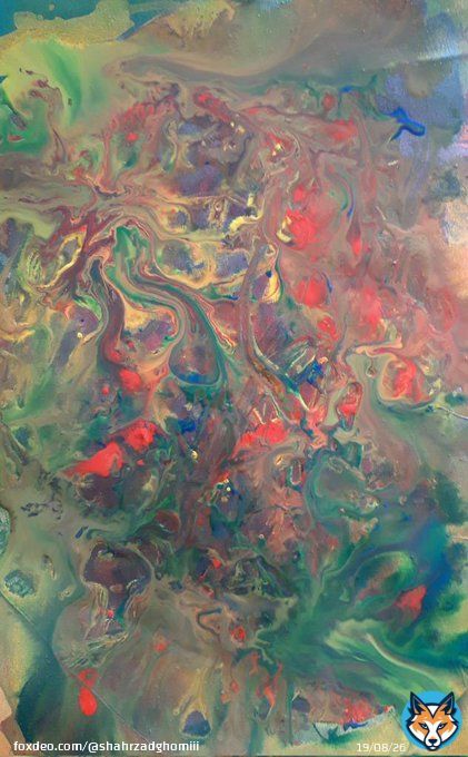 color of rivers  Abstract this is  painting of my son's.  full of sence  ON @objktcom  link : Edition 6/8 0.9#tezos #tezos #TezosArts #NFT #NFTartist #nftmarketplace #ArtistOnTwitter #NFT全員プレゼント #NFTsales
