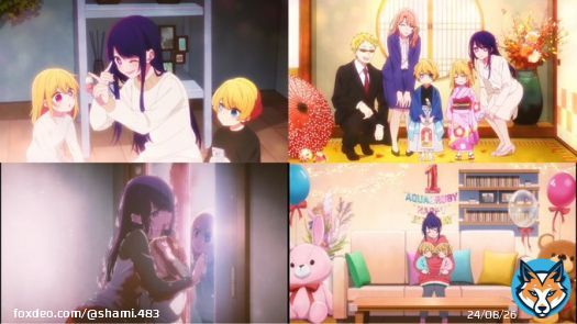 みなさん、おはシャミ〜(*'\u25bd'*) 推しの子1話良かった 終盤は特に家族愛溢れるシーンがあったり、ビデオメッセージはめちゃ感動してしまった #推しの子 #アニメ好きと繋がりたい