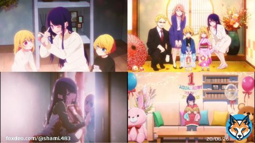 みなさん、おはシャミ〜(*'\u25bd'*) 推しの子1話良かった 終盤は特に家族愛溢れるシーンがあったり、ビデオメッセージはめちゃ感動してしまった #推しの子 #アニメ好きと繋がりたい