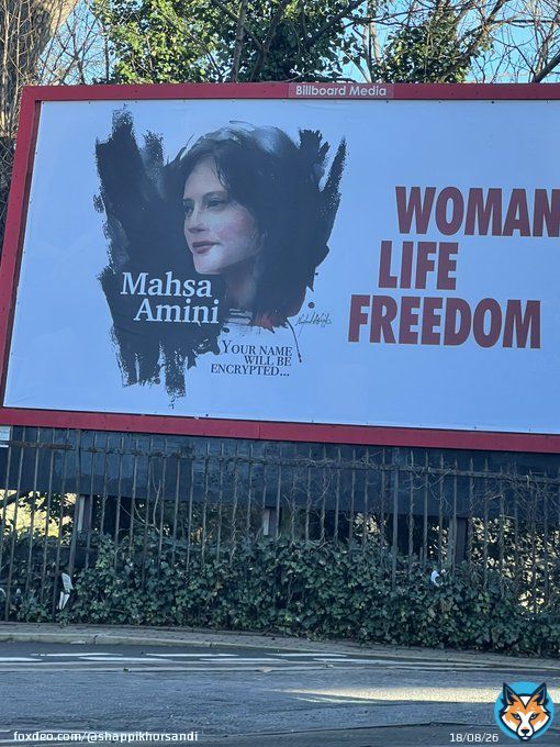 Just drove past this...opposite Brentford FC. Lifted my heart. #WomenLifeFreedom #MahsaAmini