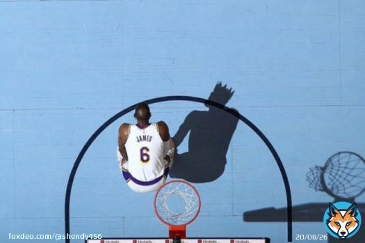 LeBron James plays basketball today.  1 of 1