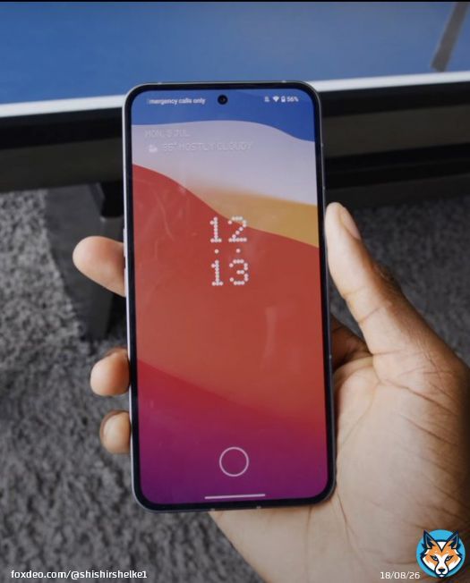 Nothing Phone (2) hands on images!   Centre hole punch  Thinner bezels than Phone (1)  Grey color   2.5D curved back  Flat metal frame   Dual rear camera  Updated Glyph Interface  I really love this design  A nice overall refinement over Phone (1)