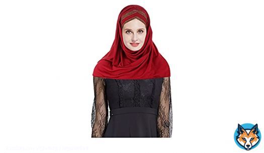 JINTN Women Sequins Muslim Hijab Scarf Long Head Wrap Headscarf Arab Islamic Headwear Church Full Cover Head Cover Hijab Shawl for Ladies #Amazon