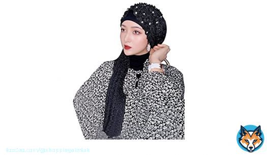 Moonlove Fashion Floral Muslim Hijab Head Scarf for Women Girls Ladies, Stylish Flower Worship Headpiece Arabia Arab Bandana Turban Hat Islamic Full Cover Long Scarf Instant Headwrap #Amazon