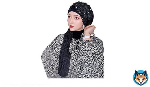 Moonlove Fashion Floral Muslim Hijab Head Scarf for Women Girls Ladies, Stylish Flower Worship Headpiece Arabia Arab Bandana Turban Hat Islamic Full Cover Long Scarf Instant Headwrap #Amazon