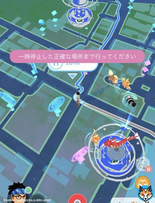 ポケモンGOで今日から始まった ルート機能。 指定したルートを歩け!って指令だけど、信号待ちすると自動的に一時停止扱いになって(ひたすら歩けってことらしい)横断後に一時停止に気づくと、戻ってやり直してくださいってなる 横断歩道をいったりきたりさせるのは非常に危険 #ポケモンGO #ルート