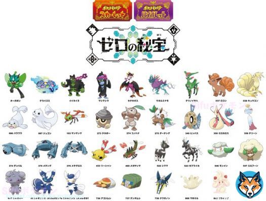SV追加コンテンツ「ゼロの秘宝」内定・追加ポケモン一覧  ・ミロカロスやマホイップ、メタグロスなど28種類追加 ・新ポケモン：イイネイヌやオーガポン(碧の仮面)、テラパゴス(藍の円盤)など  これから230種類以上追加されます！DLC楽しみ  下記にて随時更新中  #ポケモンSV