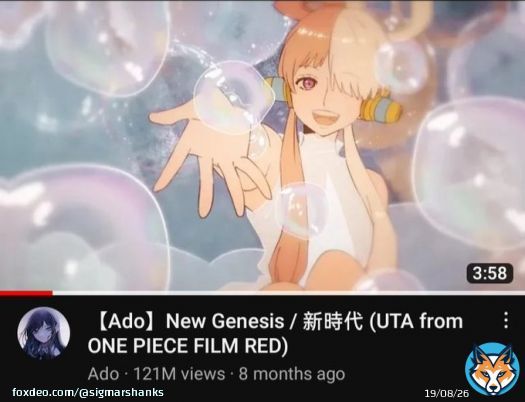 There's no way a song from a non canon One Piece movie is getting 100x more views than most hyped Naruto fight