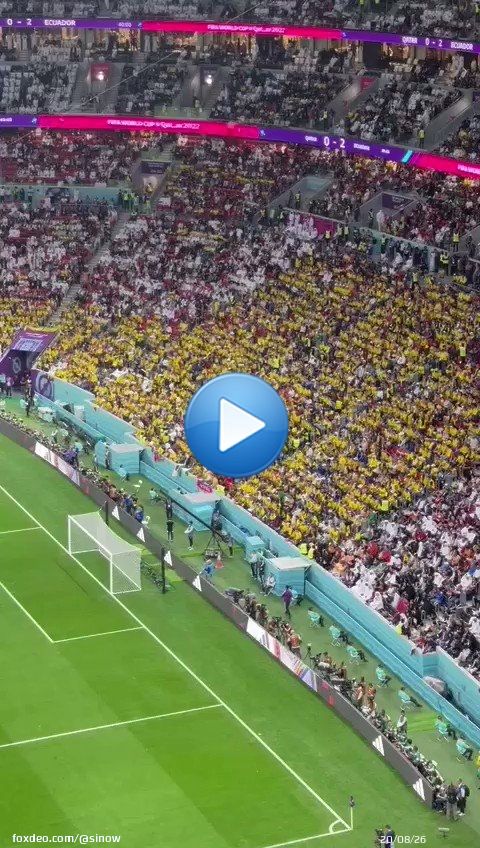 Ecuador is leading Qatar 2-0 in the first game of the 2022 FIFA World Cup   Ecuadorian fans are chanting 'Queremos Cerveza', which translates to 'We want beer'  (via @nexta_tv)