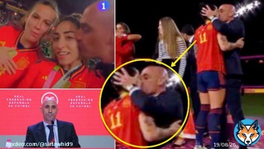Luis Rubiales Kiss Spain Women footballer jenni hermoso   #luisrubiales #JenniHermoso #kiss