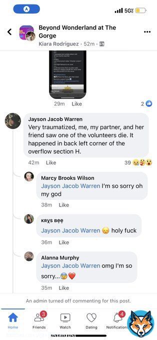 So heartbreaking. The shooter was going after staff at #beyondwonderland